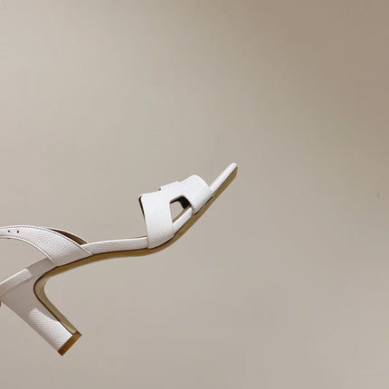 HOLY 75 SANDAL IN WHITE GRAINED CALFSKIN