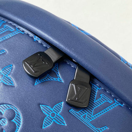 LV 25S DISCOVERY BUMBAG 44 IN DARK BLUE EMBOSSED MONOGRAM ECLIPSE CALFSKIN