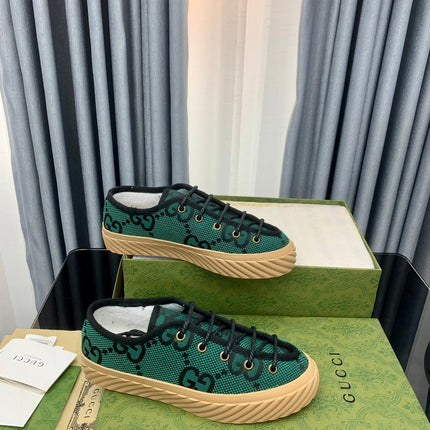 GG UNIQUE SNEAKER THICK-SOLE CASTLETON GREEN CANVAS