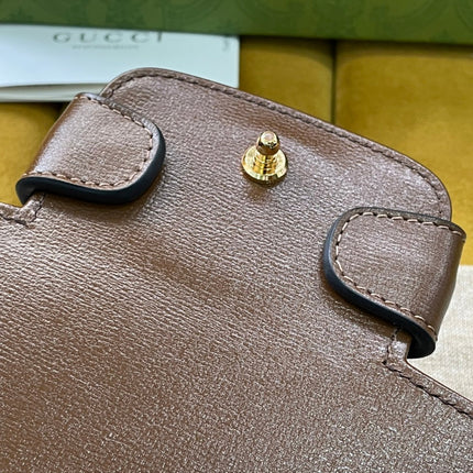 GG HORSEBIT 1955 SMALL 29 BAG BEIGE CANVAS AND LIGHT BROWN CALFSKIN