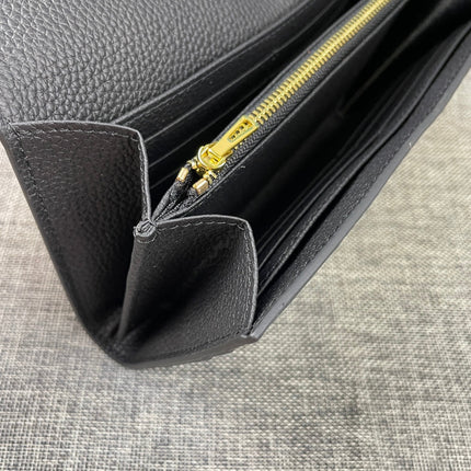 HM CLUTCH CONSTANCE 22 BLACK CALFSKIN GOLD HARDWARE