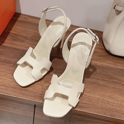HOLY 105 SANDAL IN WHITE CREAM GRAINED CALFSKIN