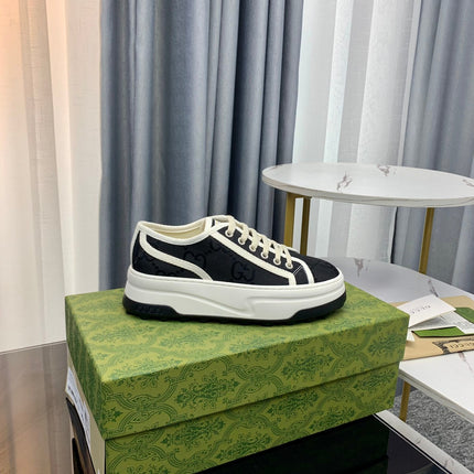GG SNEAKER FLATFORM BLACK CANVAS