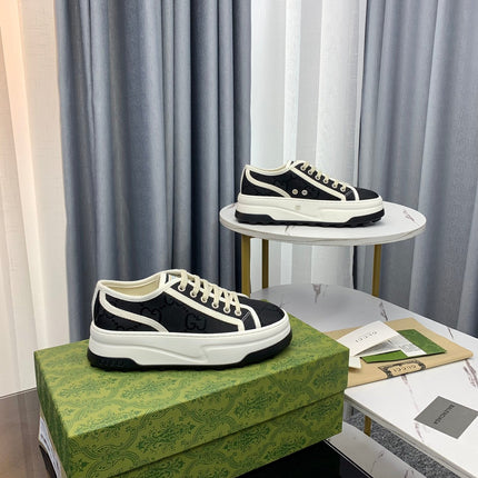 GG SNEAKER FLATFORM BLACK CANVAS