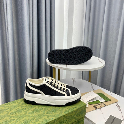 GG SNEAKER FLATFORM BLACK CANVAS