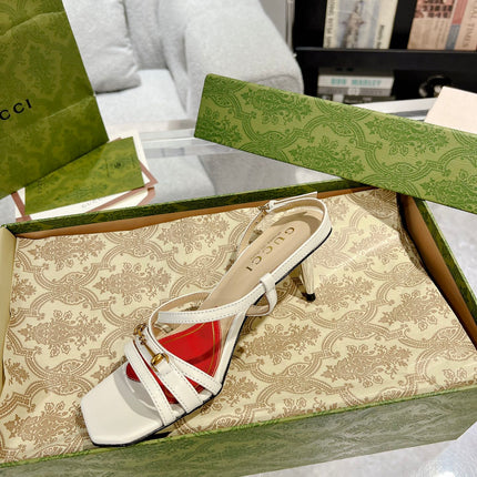 HIGH HEEL 65MM IN WHITE CALFSKIN WITH RED HEART