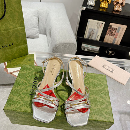 HIGH HEEL 65MM IN SILVER CALFSKIN WITH RED HEART