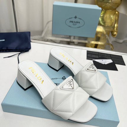 PRA EMBROIDERED SANDALS 45 WHITE LAMBSKIN