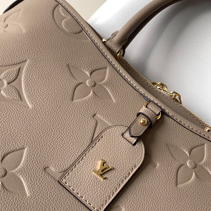 LV 25S TRIANON MM BAG 36 IN WARM TAUPE CALFSKIN GOLD HARDWARE
