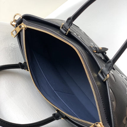 LV 25S TRIANON MM BAG 36 IN BLACK CALFSKIN GOLD HARDWARE