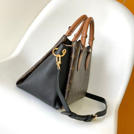 LV 25S OPÉRA MEDIUM BAG 36 IN BROWN AND BLACK MONOGRAM CALFSKIN GOLD HARDWARE