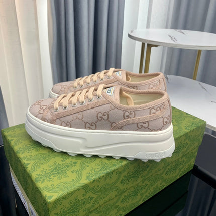 GG SNEAKER FLATFORM PASTEL PINK CANVAS