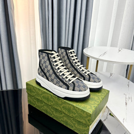 GG HIGH TOP SNEAKER FLATFORM LEAD CANVAS