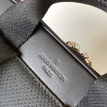 LV 25S MICHAEL BACKPACK 42 IN EMBOSSED DAMIER INFINI BLACK CALFSKIN