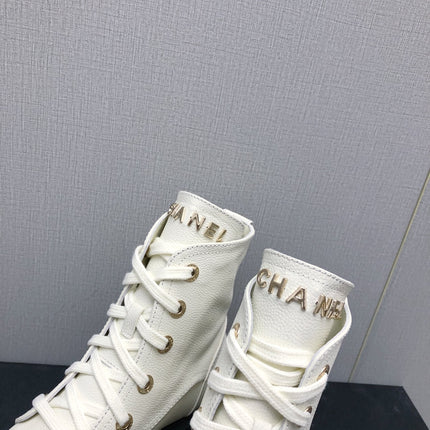 MARTIN SHORT BOOTS WHITE MIX BLACK LAMBSKIN