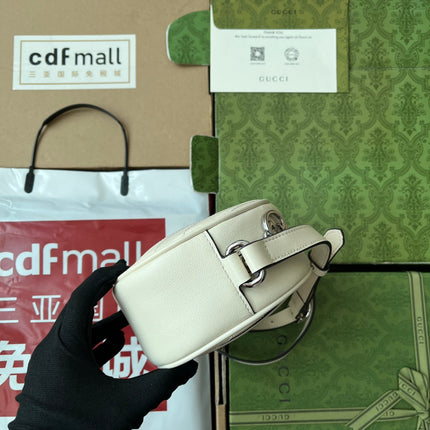 SMALL BLONDIE OVAL SHOULDER BAG 20 IN OFF WHITE CALFSKIN