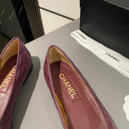 BALLET FLAT MULBERRY PURPLE LAMBSKIN