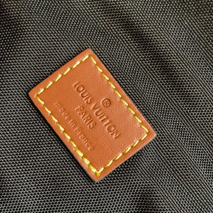 LV 25S BUMBAG 37 IN BLACK AND YELLOW COATED MONOGRAM CALFSKIN