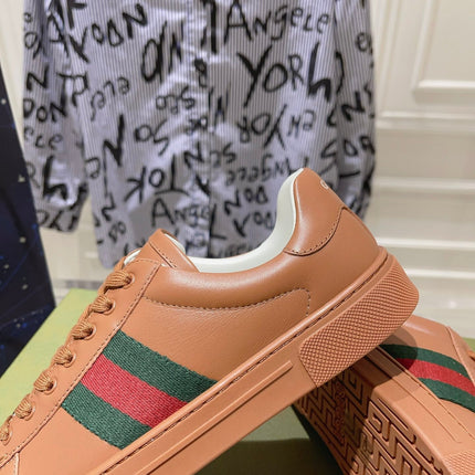 GG ACE GG SUPREME TRAINER TAWNY CALFSKIN
