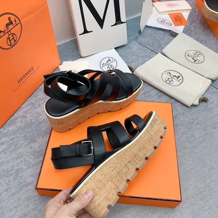 HAVANE 30 SANDAL IN BLACK CALFSKIN