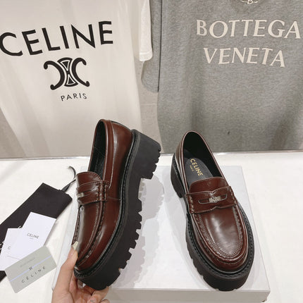 CHUNKY LOAFER IN PENNY BROWN POLISHED BULLSKIN