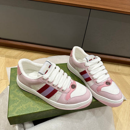 GG WOMEN'S SCREENER TRAINER LIGHT PINK CALFSKIN