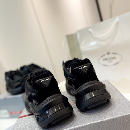 PRA SYSTEME BRUSHED SNEAKERS BLACK CALFSKIN