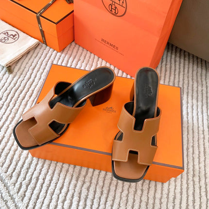 HELIA 60 SANDAL IN BRONZE BROWN CALFSKIN