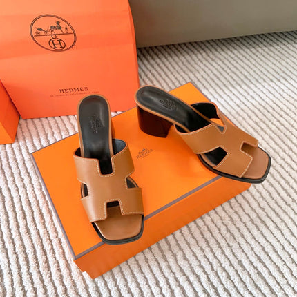 HELIA 60 SANDAL IN BRONZE BROWN CALFSKIN