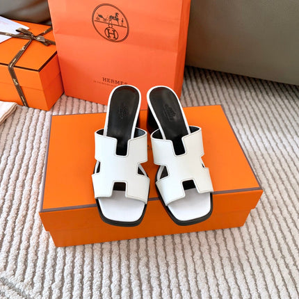 HELIA 60 SANDAL IN WHITE CALFSKIN