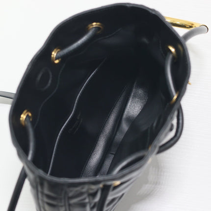 MINI 27 NOLITA BAG IN BLACK MACROCANNAGE CALFSKIN