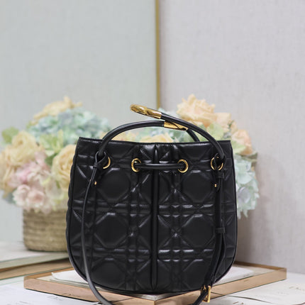 MINI 27 NOLITA BAG IN BLACK MACROCANNAGE CALFSKIN