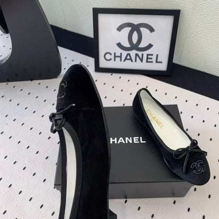 BALLET FLAT BLACK VELVET