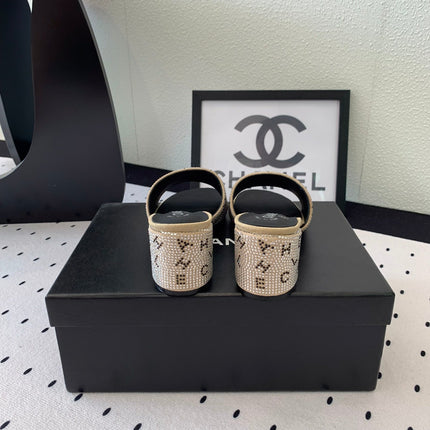 RHINESTONE LETTER HIGH HEELS CARAMEL BROWN AND BLACK LAMBSKIN