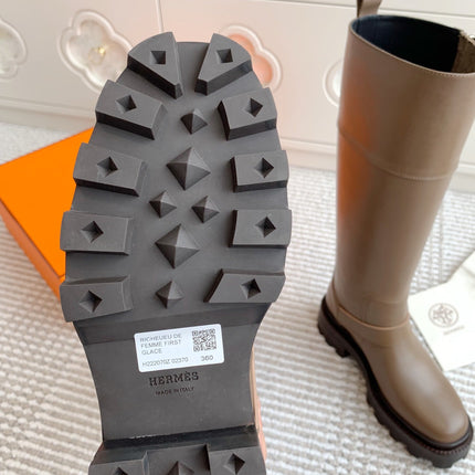 JAIME BOOT IN CEDAR BROWN CALFSKIN