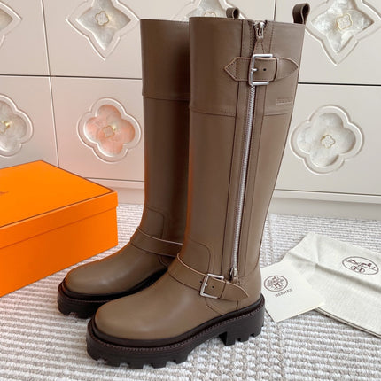 JAIME BOOT IN CEDAR BROWN CALFSKIN