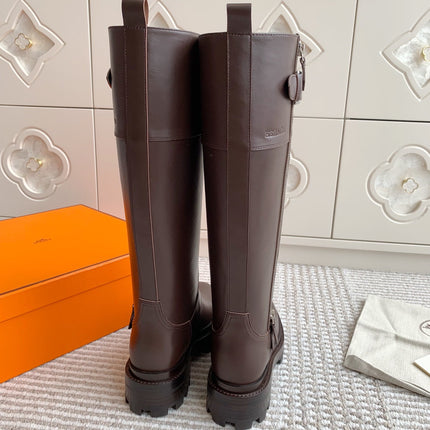 JAIME BOOT IN CHOCOLATE BROWN CALFSKIN