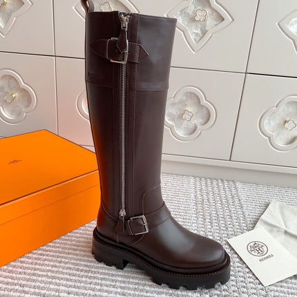 JAIME BOOT IN CHOCOLATE BROWN CALFSKIN