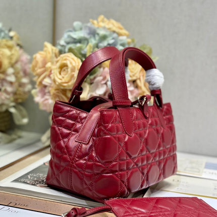 MINI 23 TOUJOURS BAG IN RUBY RED MACROCANNAGE LAMBSKIN