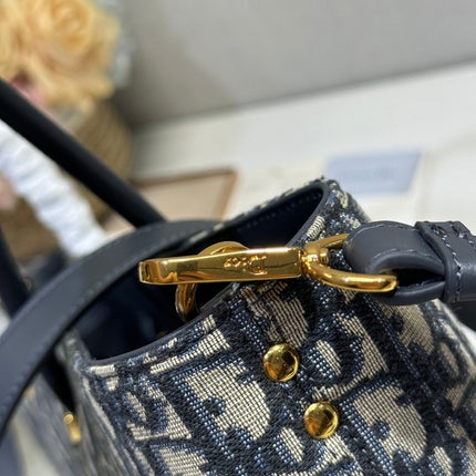 MEDIUM 37 TOUJOURS BAG IN BLACK MONOGRAM DENIM