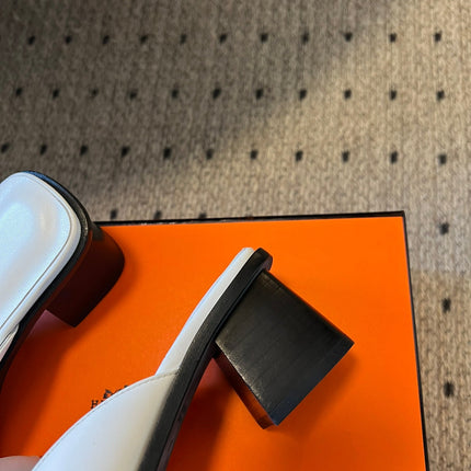 ILOT 55 MM SANDAL IN WHITE CALFSKIN