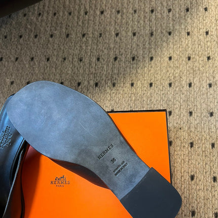 ILOT 55 MM SANDAL IN BLACK CALFSKIN