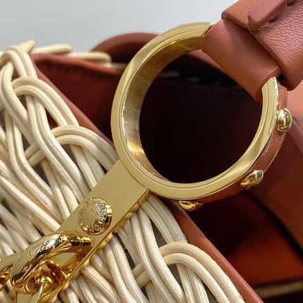 LV 25S CAPUCINES BB BAG 27 PINIC IN TAN CALFSKIN GOLD HARDWARE