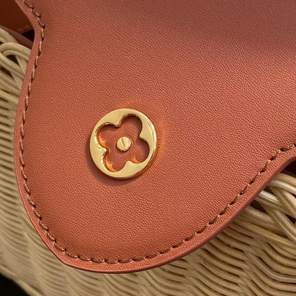 LV 25S CAPUCINES BB BAG 27 PINIC IN TAN CALFSKIN GOLD HARDWARE