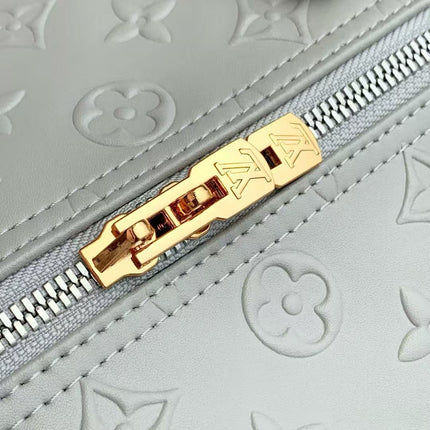 SPEEDY BANDOULIERE 30 IN GREY EMBOSSED CALFSKIN