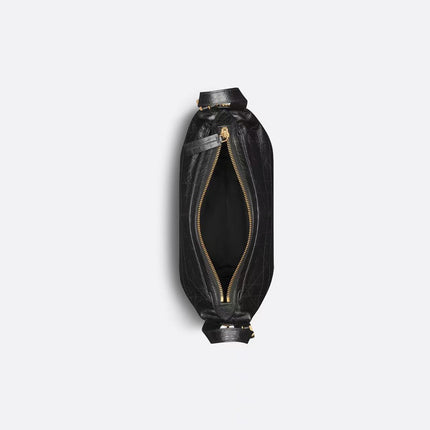 CD SHOULDER BAG 25 IN BLACK CALFSKIN GOLD HARDWARE TP2