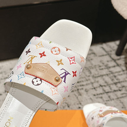 LV CHERRY HIGH HEELS 25S 55 MM IN WHITE CALFSKIN STYLE 13