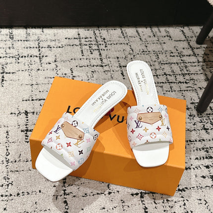 LV CHERRY HIGH HEELS 25S 55 MM IN WHITE CALFSKIN STYLE 13