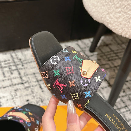 LV CHERRY HIGH HEELS 25S 55 MM IN BLACK CALFSKIN STYLE 14