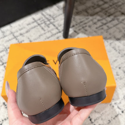 LV LOAFER 25S IN DUSTY ROSE BROWN SUEDE AND CALFSKIN